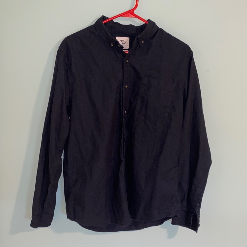Men’s Dark Blue Button Down